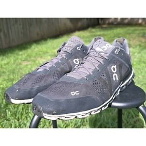 On Cloudflow Shoes Men's Size 12 Black/White Athletic Sneakers Running
